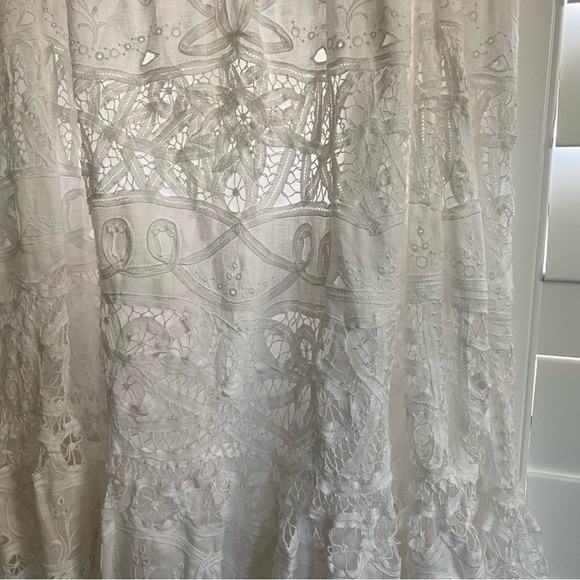 Polo by Ralph Lauren Battenberg-Lace Linen White Midi/Maxi Skirt size 14 NWT - Picture 14 of 15
